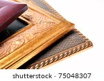 three picture frames are... | Shutterstock . vector #75048307