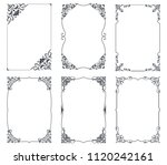 floral vintage frames for cards ... | Shutterstock .eps vector #1120242161