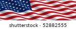 american flag in the wind | Shutterstock .eps vector #52882555
