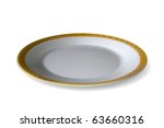 plate with ornamented edge on... | Shutterstock . vector #63660316