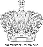great crown for heraldy design | Shutterstock . vector #91502582