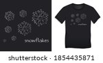 snowflakes chalk pattern ... | Shutterstock .eps vector #1854435871