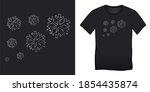 snowflakes chalk pattern ... | Shutterstock . vector #1854435874