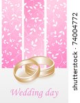 wedding postcard | Shutterstock .eps vector #74004772