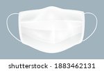 white medical mask on gray... | Shutterstock .eps vector #1883462131