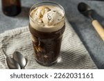 Small photo of Irish Stout Ice Cream Float with Beer in a Pint Glass