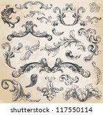 vector set  calligraphic design ... | Shutterstock .eps vector #117550114
