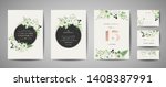 set of wedding invitation ... | Shutterstock .eps vector #1408387991