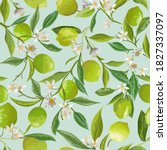 vector lime floral background ... | Shutterstock .eps vector #1827337097