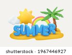 summer 3d banner design.... | Shutterstock .eps vector #1967446927