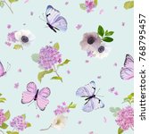 floral seamless pattern with... | Shutterstock .eps vector #768795457
