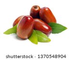 Small photo of jujube or chinese date on white background