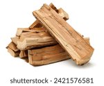 Pile of firewood isolated on a...