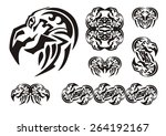 bald eagle head symbols  | Shutterstock .eps vector #264192167