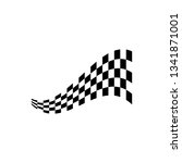 modern race flag background... | Shutterstock .eps vector #1341871001