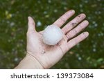 Giant hailstone measuring 5.5cm across. These fell in Verona, Italy, in May 2013.