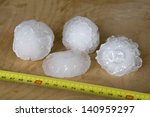 Giant hailstones measuring 5cm across. These fell in Verona, Italy, in May 2013.