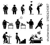 fat man weight loss exercise... | Shutterstock .eps vector #1982624387