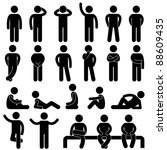 man basic posture people... | Shutterstock .eps vector #88609435