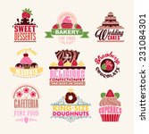 set of decoration bakery tags... | Shutterstock .eps vector #231084301