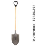 Metallic shovel with wooden...