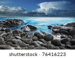 View Of A Rocky Coast In The...