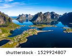 Panorama Lofoten is an archipelago in the county of Nordland, Norway. Is known for a distinctive scenery with dramatic mountains and peaks, open sea and sheltered bays, beaches and untouched lands.
