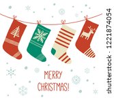 Stockings Christmas Background. ...