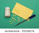 tablets  note paper and pen | Shutterstock . vector #55228276