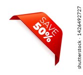 red vector banner ribbon on... | Shutterstock .eps vector #1426492727