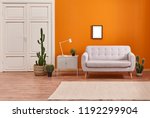 Orange Living Room And Orange...