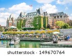 Beautiful view of Inner Harbour of Victoria, Vancouver Island, B.C., Canada