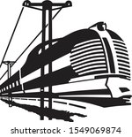 high speed train   modern rail... | Shutterstock .eps vector #1549069874