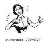 presentation lady   retro... | Shutterstock .eps vector #77694724