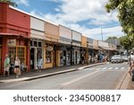 Small photo of Lahaina, Maui, Hawaii - April 11, 2023: Tourist gift shops along Front Street. Built in the 1820's out of coral. The village of Lahaina burned down four months later, on August 8, 2023.