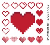 Red Heart Icon Set ....