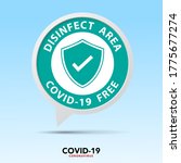 covid free zone sign.vector... | Shutterstock .eps vector #1775677274