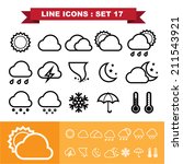 line icons set 17 .illustration ... | Shutterstock .eps vector #211543921