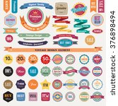 set of retro vintage badges and ... | Shutterstock .eps vector #376898494