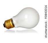 Isolated mate light bulb on...