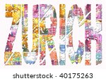abstract zurich grunge text... | Shutterstock . vector #40175263