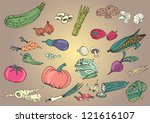 vegetables | Shutterstock .eps vector #121616107