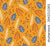 autumn seamless pattern with... | Shutterstock .eps vector #2042212301