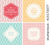 set of vintage frames in red ... | Shutterstock .eps vector #415172077