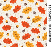 Seamless Pattern With Acorns...