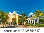 Small photo of GRAND TURK, TURKS AND CAICOS - January 17, 2024: Grand Turk is the capital of the Turks and Caicos archipelago. It has become a major cruise ship destination bringing in thousands of tourists daily.