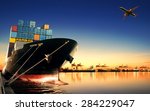 Container Ship In Import Export ...