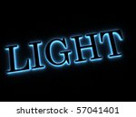 neon signboard"light" | Shutterstock . vector #57041401