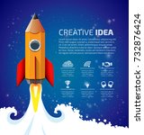 creative idea concept   pencil... | Shutterstock .eps vector #732876424