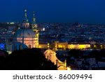 Night Panorama Of Prague  Czech ...